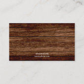 Modern Bruin Rustiek Paard Foto Equine Visitekaartje (Achterkant)