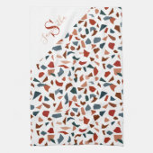 Modern Bruin Script Patroon Theedoek (Verticaal)