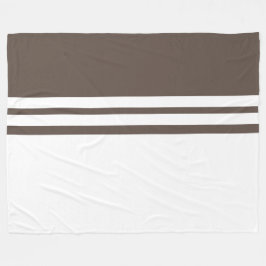 Modern Bruin Tweeling Wit Racing Strepen Kleur Blo Fleece Deken