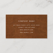 Modern bruin Visitekaartje met minimaal bruin lede (Achterkant)