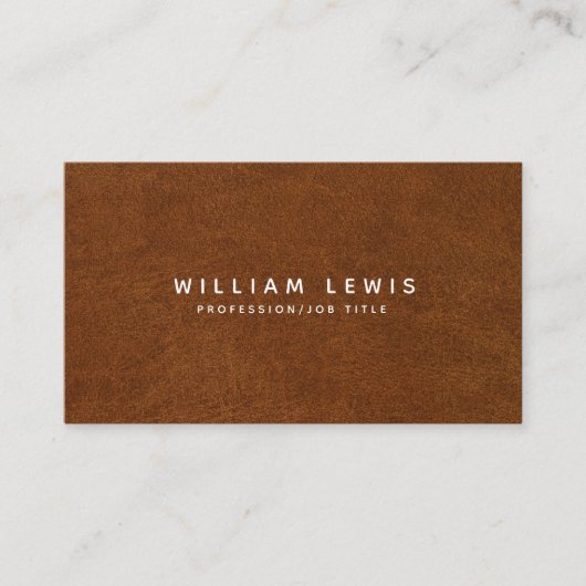 Modern bruin Visitekaartje met minimaal bruin lede (Voorkant)