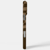 Modern bruin Wavy geruit patroon monogram Case-Mate iPhone Case (Achterkant / Rechts)
