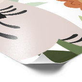 Modern Bruin Wild Safari Verjaardag Welkom Teken Foto Afdruk (Hoek)