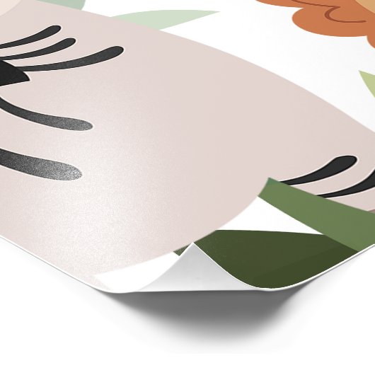 Modern Bruin Wild Safari Verjaardag Welkom Teken Foto Afdruk (Hoek)