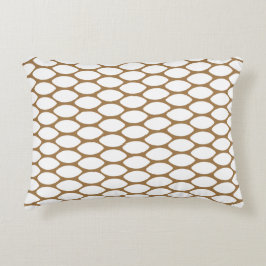 Modern Bruin Witte Patroon Accent Pillow Accent Kussen