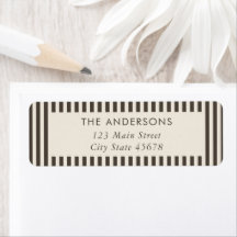Modern bruine strepen retouradres