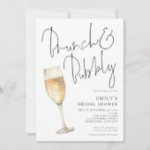 Modern Brunch Bubbly Vrijgezellenfeest Kaart (Voorkant)