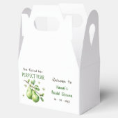 Modern Brunch Greenery Perfect Pear Vrijgezellenfe Bedankdoosjes (Geopend)