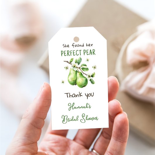 Modern Brunch Greenery Perfect Pear Vrijgezellenfe Cadeaulabel