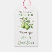 Modern Brunch Greenery Perfect Pear Vrijgezellenfe Cadeaulabel (Achterkant)