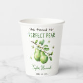 Modern Brunch Greenery Perfect Pear Vrijgezellenfe Papieren Bekers (Achterkant)