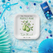Modern Brunch Greenery Perfect Pear Vrijgezellenfe Papieren Bordje (Feest)