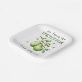 Modern Brunch Greenery Perfect Pear Vrijgezellenfe Papieren Bordje (Gebogen)