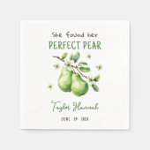 Modern Brunch Greenery Perfect Pear Vrijgezellenfe Servet (Voorkant)