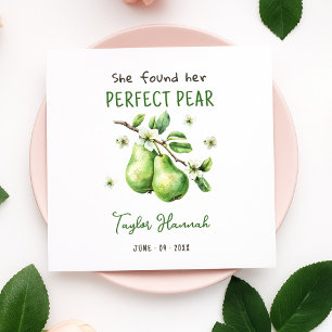 Modern Brunch Greenery Perfect Pear Vrijgezellenfe Servet