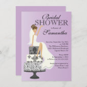 Modern    BrunetteBride Bridal Shower Kaart (Voorkant / Achterkant)