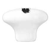 Modern Brush Cross - Christelijk Artistic Crucifix Keramische Knop (Zijkant)