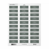 Modern Brush Handwritten Green Return Address Etiket (Full Sheet)