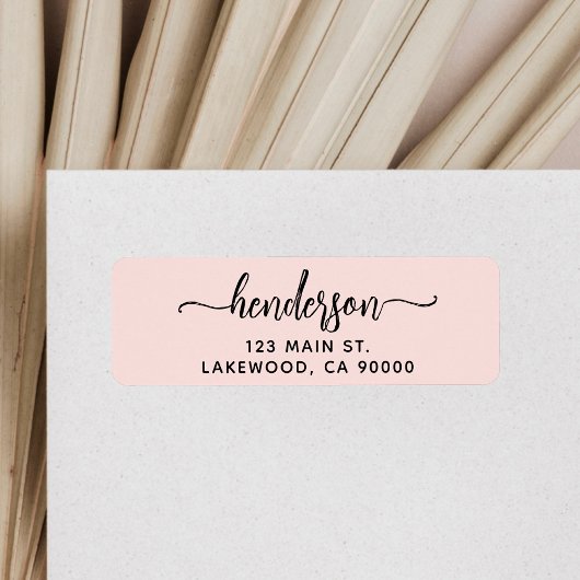 Modern Brush Handwritten Return Address Etiket