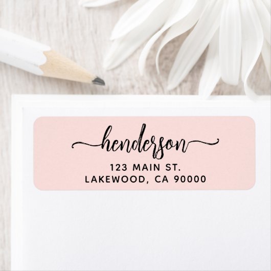 Modern Brush Handwritten Return Address Etiket (Insitu)