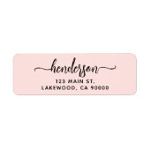 Modern Brush Handwritten Return Address Etiket (Voorkant)