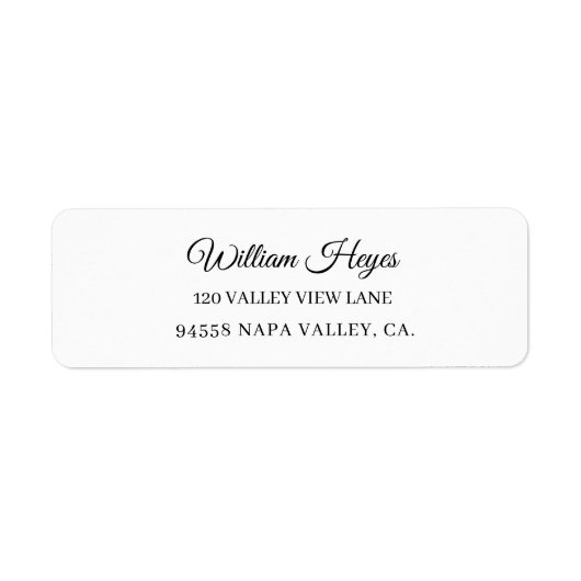 Modern Brush Handwritten Return Address Label (Voorkant)