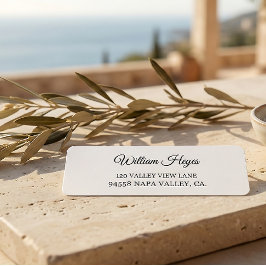 Modern Brush Handwritten Return Address Label