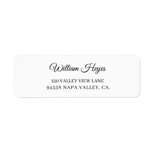 Modern Brush Handwritten Return Address Label (Voorkant)