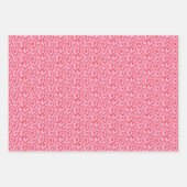 Modern Brush Heart Pink Red Pattern Inpakpapier Vel (Voorkant 2)