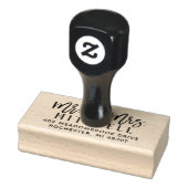 Modern Brush Mr and Mrs Return Address Rubberstempel (Stempel)