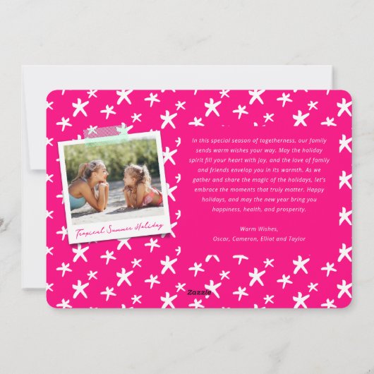 Modern Brush Script 2025 Typografie Nieuwjaarsfoto Feestdagenkaart (Achterkant)