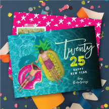 Modern Brush Script 2025 Typografie Nieuwjaarsfoto