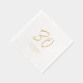 Modern Brush Script 30ste verjaardagsfeestje Folie Servetten (Rechts)