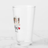 Modern Brush Script 3 Photo Hearts beste vader ooi Glas (Links)