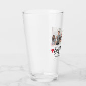 Modern Brush Script 3 Photo Hearts beste vader ooi Glas (Rechts)