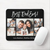 Modern Brush Script 5 Foto's Beste Papa Ooit Muismat (Met muis)