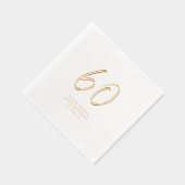 Modern Brush Script 60ste verjaardagsfeestje Folie Servetten (Rechts)