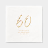 Modern Brush Script 60ste verjaardagsfeestje Folie Servetten (Voorkant)