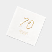 Modern Brush Script 70ste verjaardagsfeestje Folie Servetten (Links)