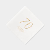 Modern Brush Script 70ste verjaardagsfeestje Folie Servetten (Rechts)