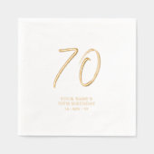 Modern Brush Script 70ste verjaardagsfeestje Folie Servetten (Voorkant)