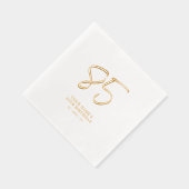 Modern Brush Script 85e verjaardagsfeestje Folie Servetten (Rechts)