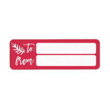 Modern Brush Script Bright Christmas-label van