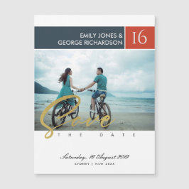 MODERN BRUSH SCRIPT COUPLE FOTO BEWAREN DE DATUM