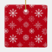 Modern Brush Script Feliz Navidad Photo Keramisch Ornament (Achterkant)