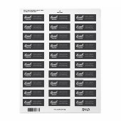 Modern Brush Script Graduation Return Address Etiket (Full Sheet)