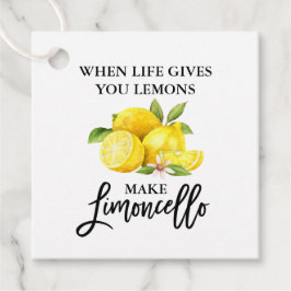 Modern Brush Script Lemons Limoncello Bedankjes Labels