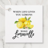Modern Brush Script Lemons Limoncello Bedankjes Labels (Voorkant)