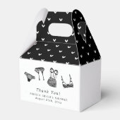 Modern Brush Script Lingerie Bruiloftsfeest Bedankdoosjes (Achterkant)