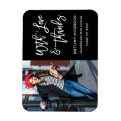 Modern Brush Script Love Bedankt Afstuderen Magneet (Verticaal)